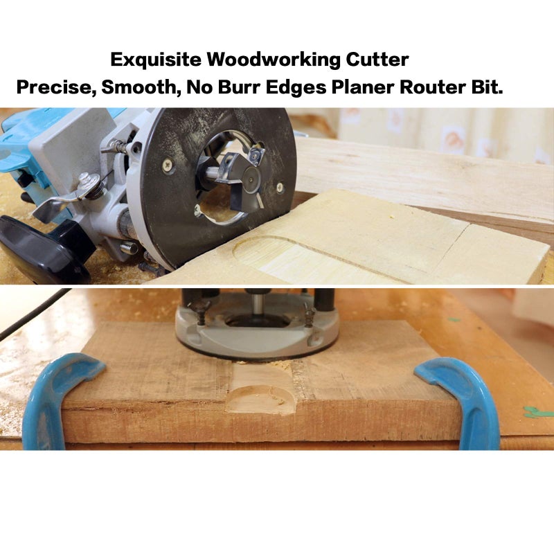 ROOCBIT CNC Spoilboard Surfacing Router Bit, 1/2" Shank 2â€ Cutting Dia Insert Carbide Slab Flattening Grooving T-Slotting Woodworking Milling Cutter Tools by ROOCBIT - Image 3